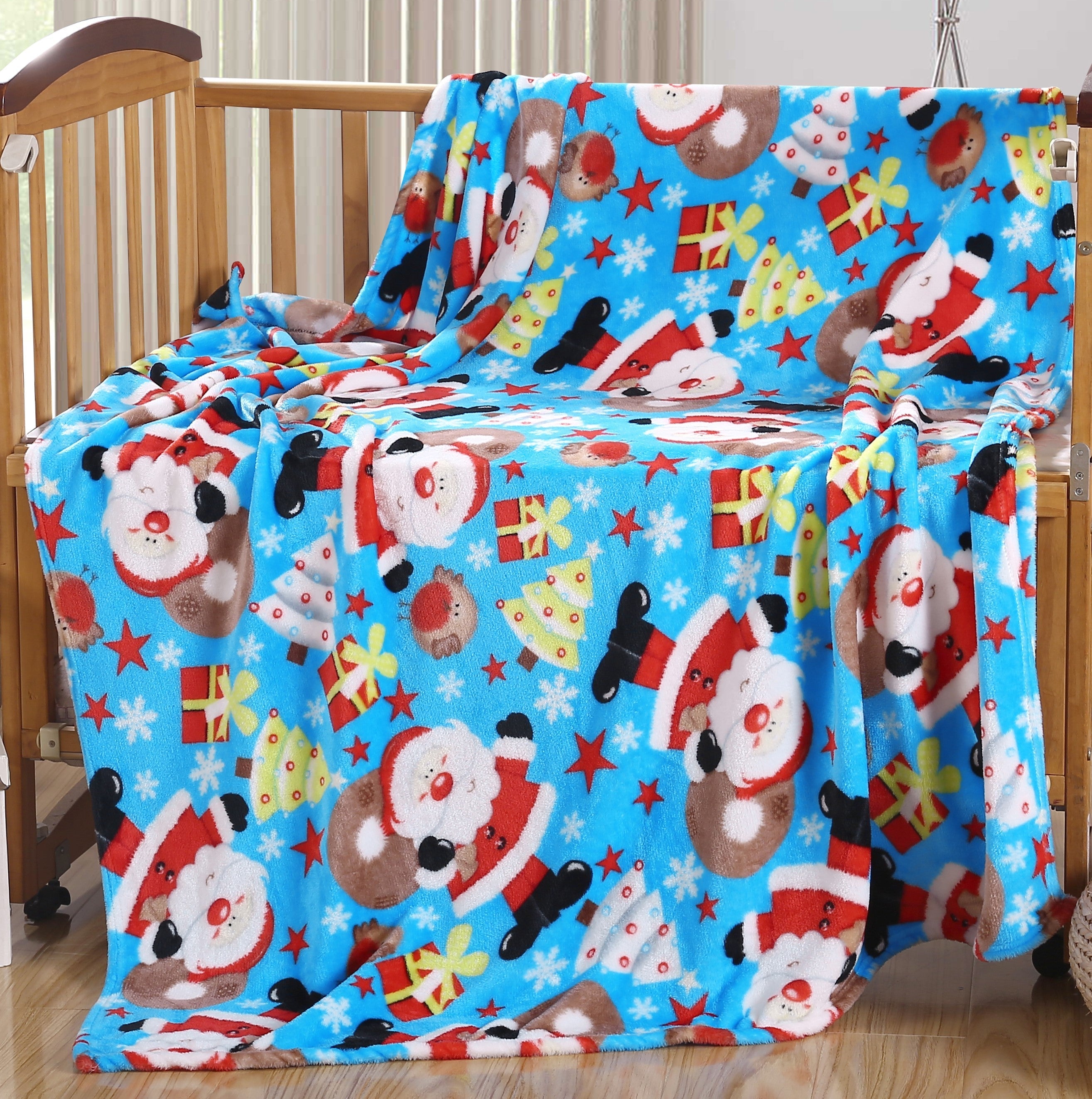 Christmas Blanket Cozy Festive Holiday Throw Blanket 50" x 60"