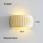 French Resin Wall Lamp | Textured Modern Sconce