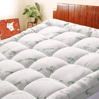 Mattress Topper for Back Pain | Cooling, Extra Thick, Soft Quilted Cover