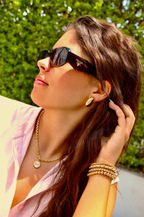 Gold Mother of Pearl Initial Letter Necklace