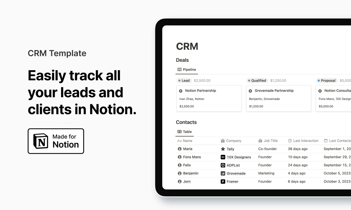 CRM Template