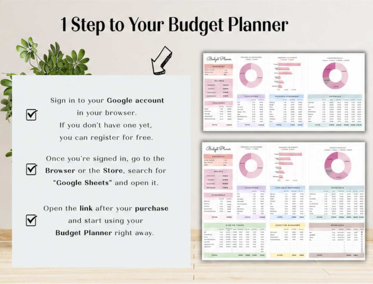 Monthly Budget Planner – English, Google Sheets,