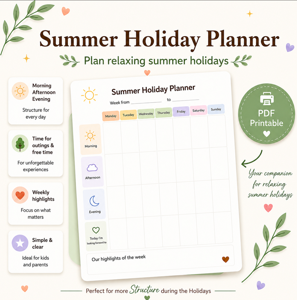 Summer Holiday Planner for Kids
