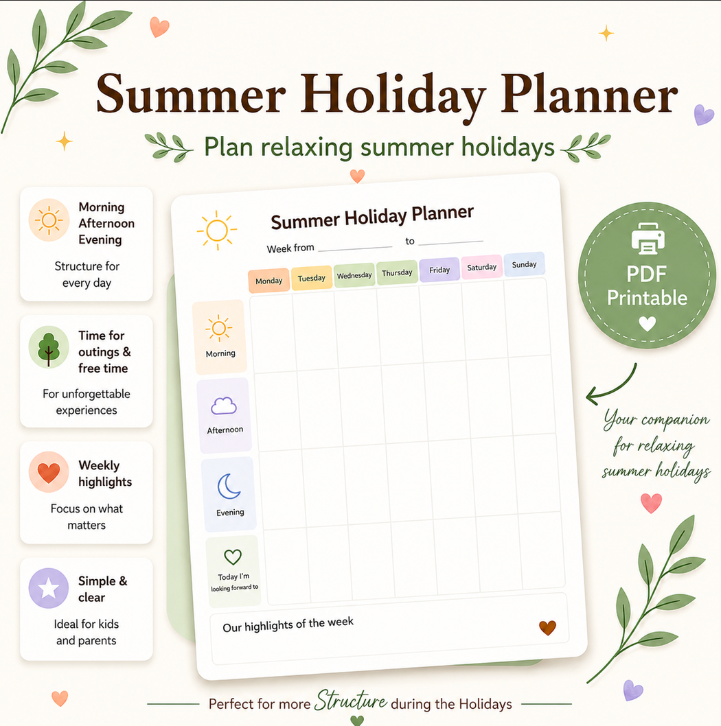Summer Holiday Planner for Kids