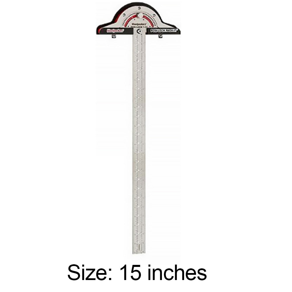 T-Type Woodworkers Edge Rule Protractor