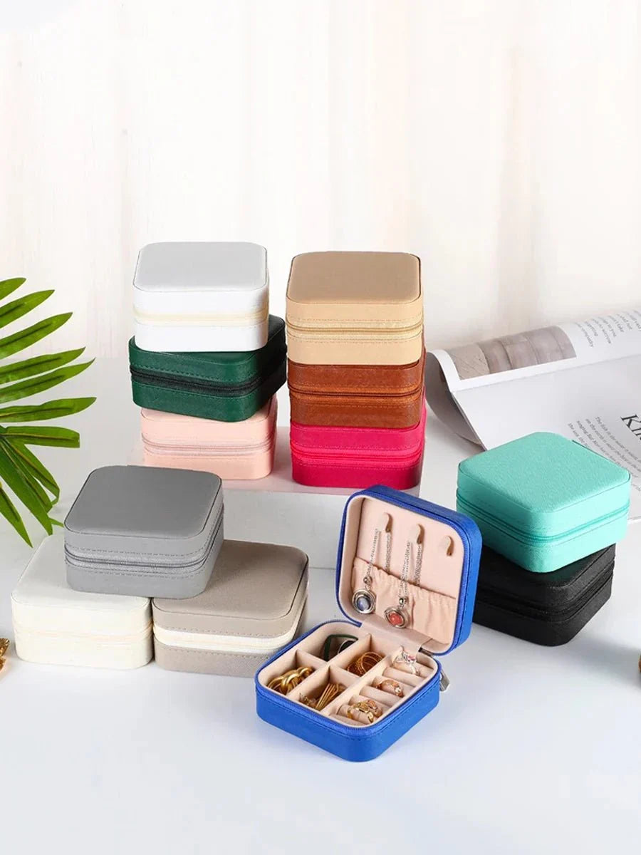 Portable Mini Jewelry Storage Box Travel Organizer Jewelry Case