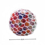 Rainbow Bead Squishy Stress Ball | TPR Sensory Decompression Toy for Kids and Adults