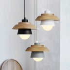 Nordic Wood Pendant Light | Colourful Macaron Design