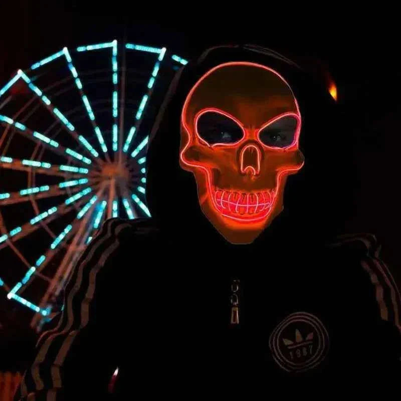 Horror Skull LED Light Full Face Cosplay Mask