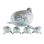 Mother & Baby Seal Plush Toy Set – Soft Zipper Seal Doll Gift