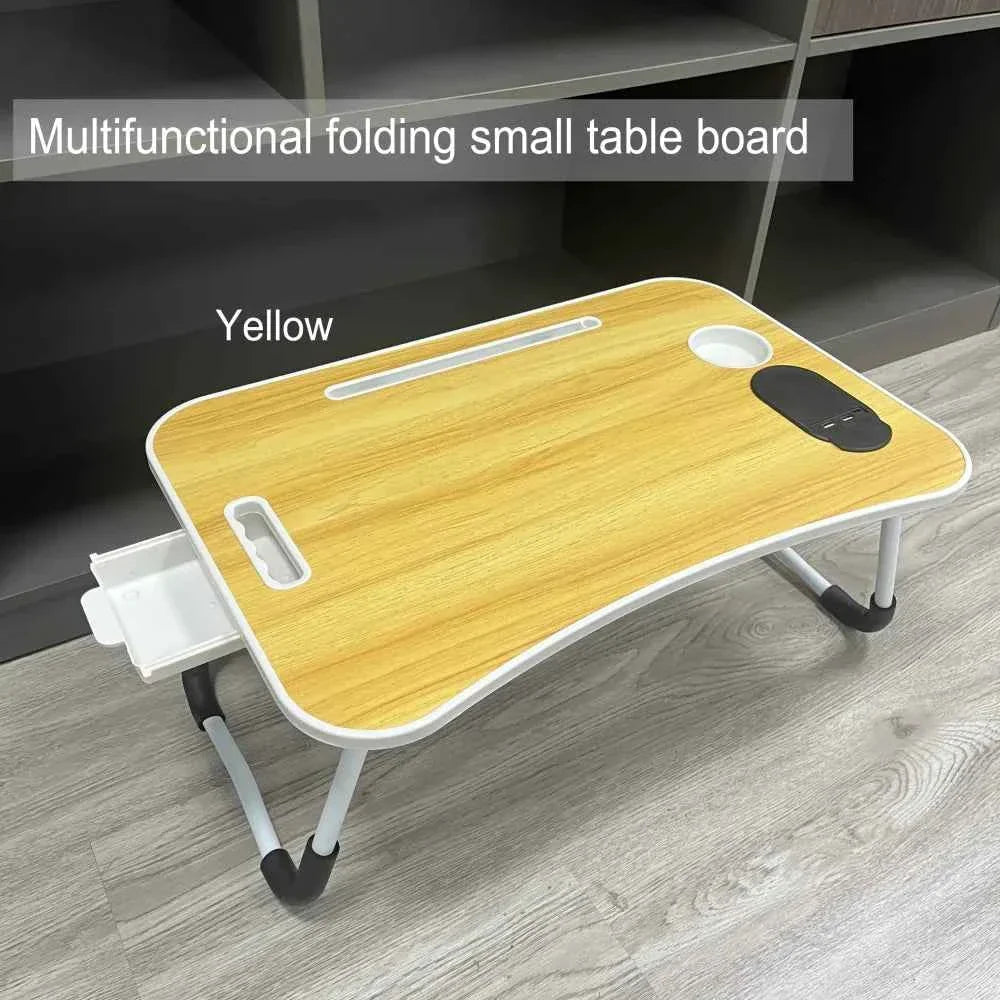Simple, Sturdy and Durable, Wireless Charging, Foldable Small Table, Bed Laptop Table