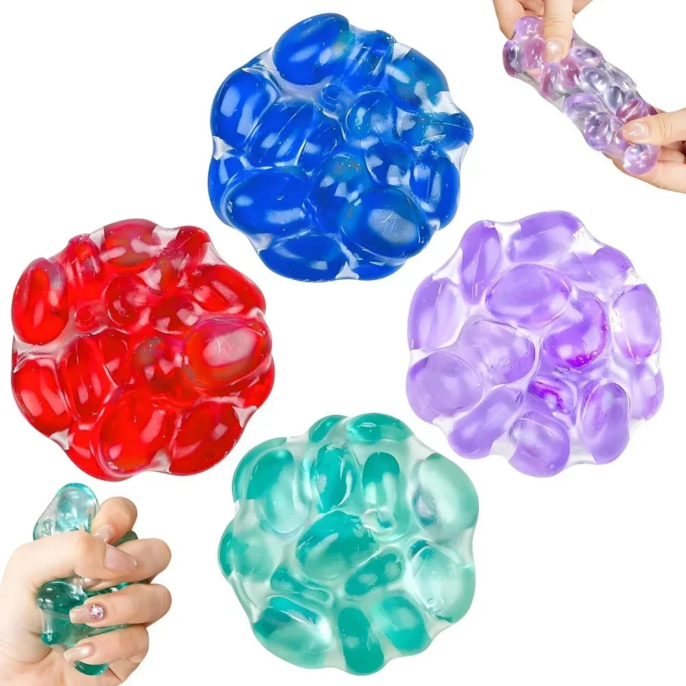 Crunchy Stress Ball Gem Squishy Toy | Colorful Sensory Stress Relief for Kids and Adults