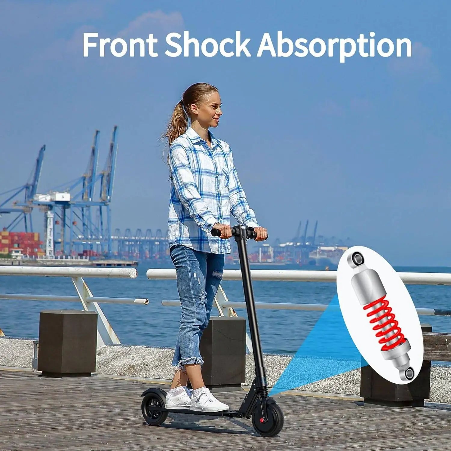 CAROMA Electric Scooter for Women - Foldable, 40-60km Range
