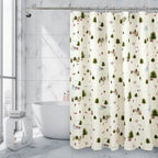 Royale Linens Double Brushed Microfber 1800 Thread Printed Shower Curtain