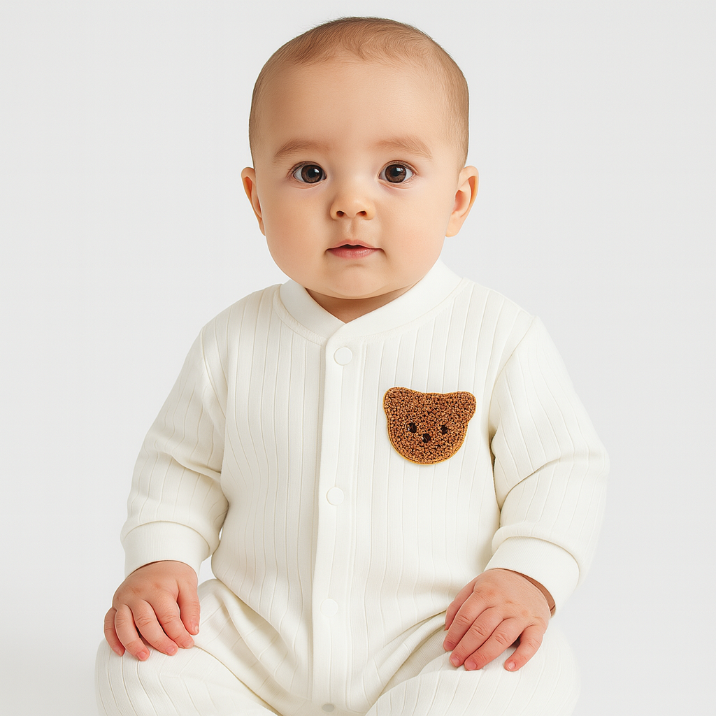 Soft Ribbed Baby Overall