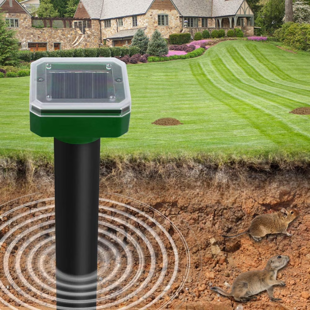 Solar-Powered Rodent Repellent Stakes