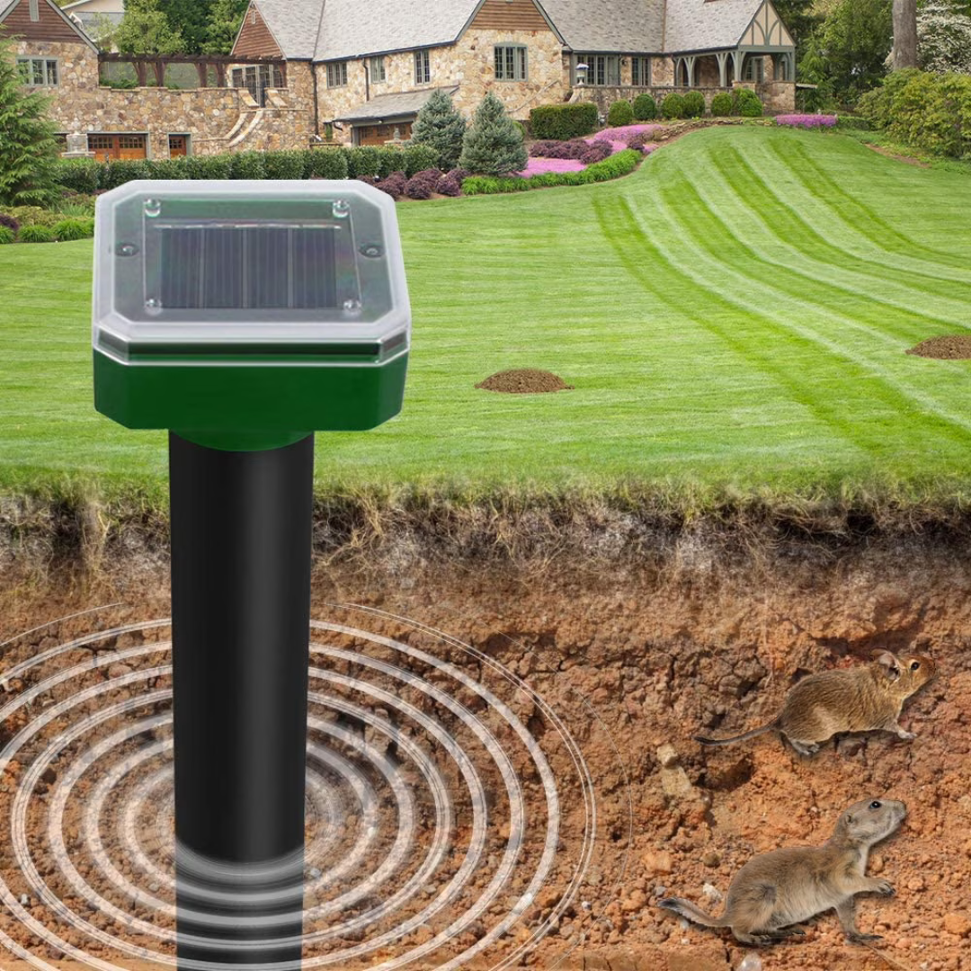 Solar-Powered Rodent Repellent Stakes