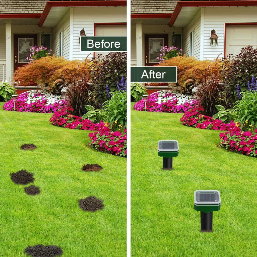 Solar-Powered Rodent Repellent Stakes