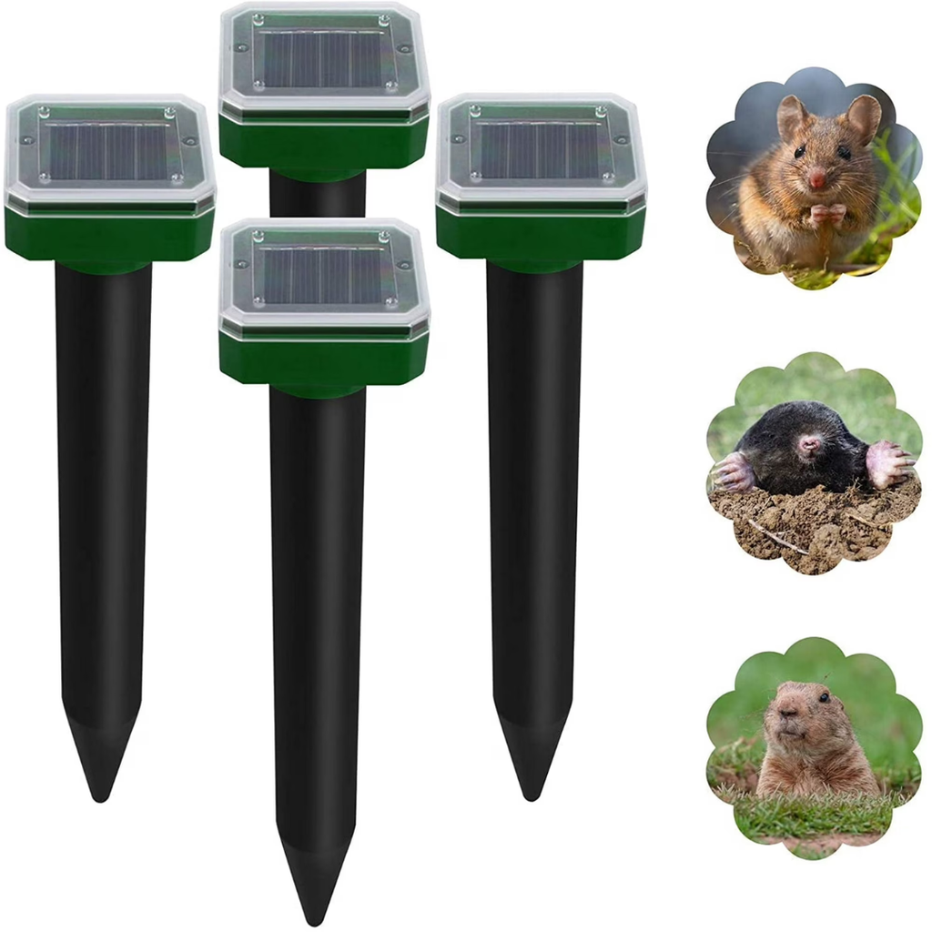 Solar-Powered Rodent Repellent Stakes