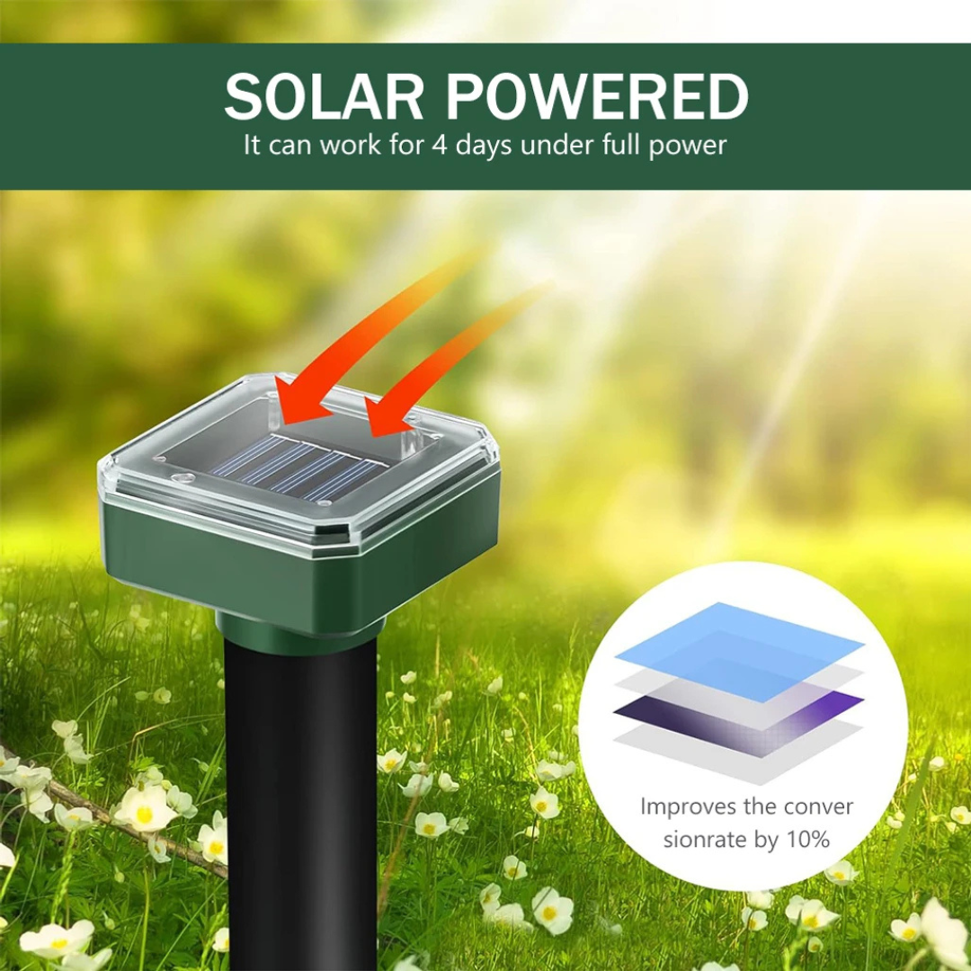 Solar-Powered Rodent Repellent Stakes
