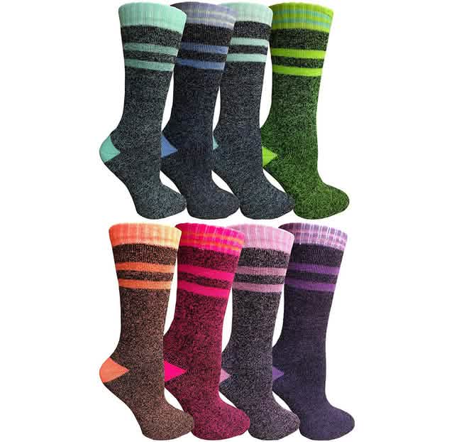 8-Pairs Women’s Thermal Moisture-Wicking Tube Socks