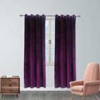 Set of 2: Super Soft Luxury Velvet Blackout Grommet Drapes Velvet Curtain Pair (Open Box)