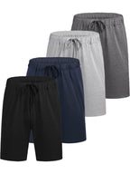 Men's Cotton Blend Lounge Shorts with Pockets (4-Pack)