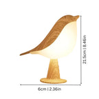 Table Lamp Bird Shape Wood Rechargeable Accent Light