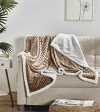 Corduroy Sherpa Reversible Throw Blanket, 50 × 60 in