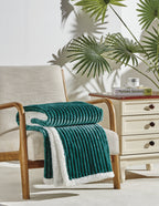 Corduroy Sherpa Reversible Throw Blanket, 50 × 60 in