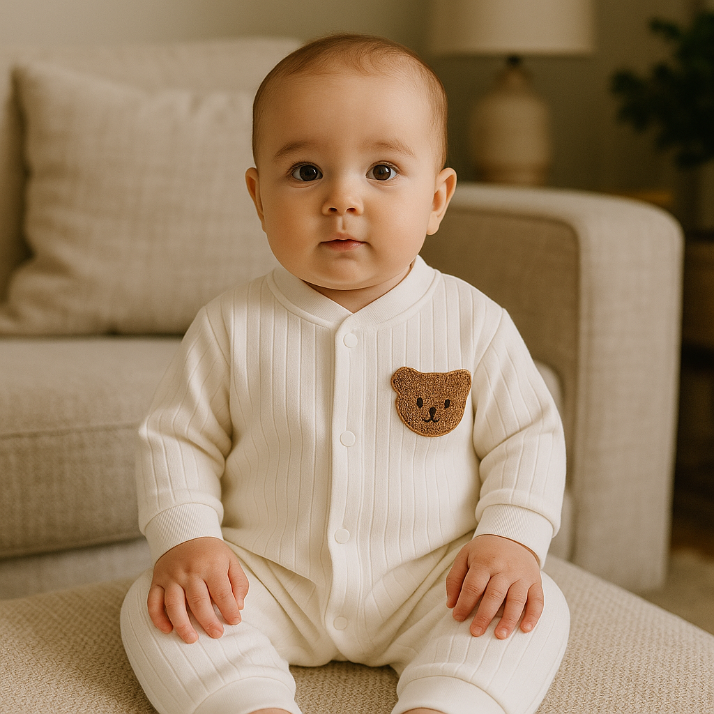 Soft Ribbed Baby Overall