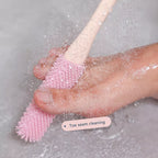 Toe Gap Cleaning Brush with Long Handle Gray-1 Set (Cleaning Brush + Anti-Itch Brush)