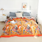 Tropical Toucan Print Throw Blanket