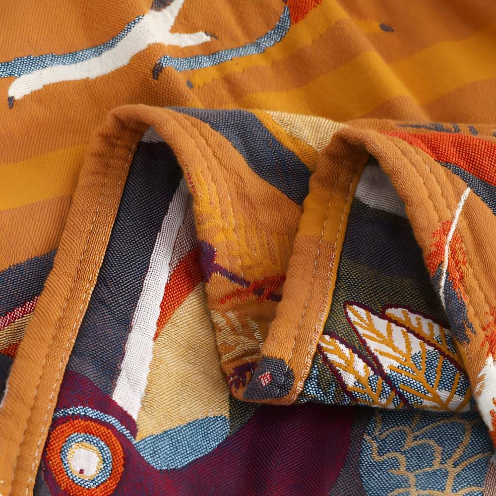Tropical Toucan Print Throw Blanket
