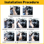 Universal Carbon Fiber Snap-on Steering Wheel Cover