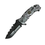 2-Pack: 5" Spring Assisted Knife with Camo Nylon Fiber Handle