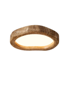 Le Halo Bois Ceiling Light | Rustic Wood-Inspired LED Lamp
