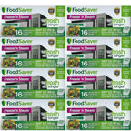 FoodSaver 1-Quart Freeze 'n Steam Microwavable Single-Cooking Bags, 16 Count, Clear (Pack of 8)