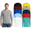 Men's Cotton Long Sleeve V-Neck (4-Pack)