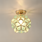 Retro Flower Ceiling Light | Colourful Vintage-Inspired PVC Flush Mount