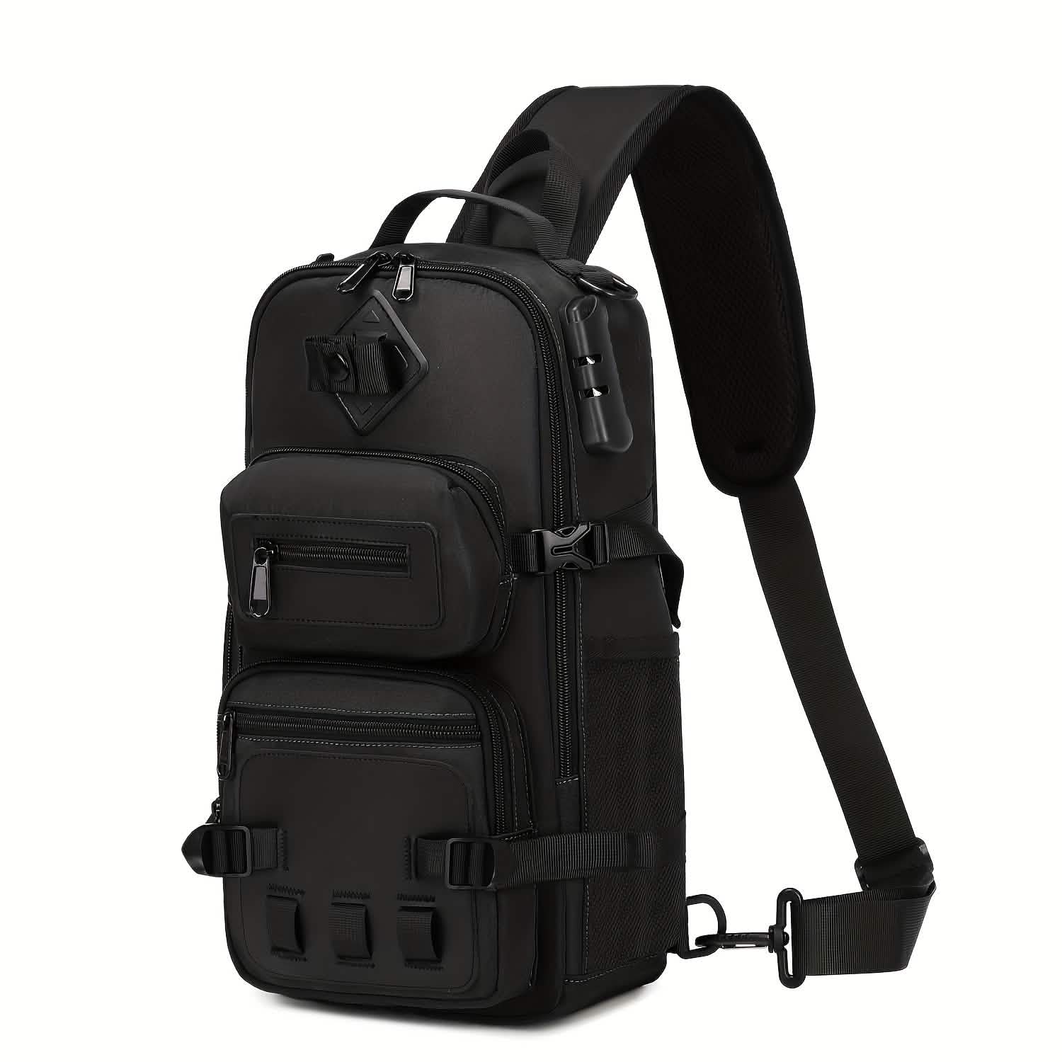 Anti-Theft Sling Bag Men Crossbody Chest Backpack USB Waterproof Travel Bag
