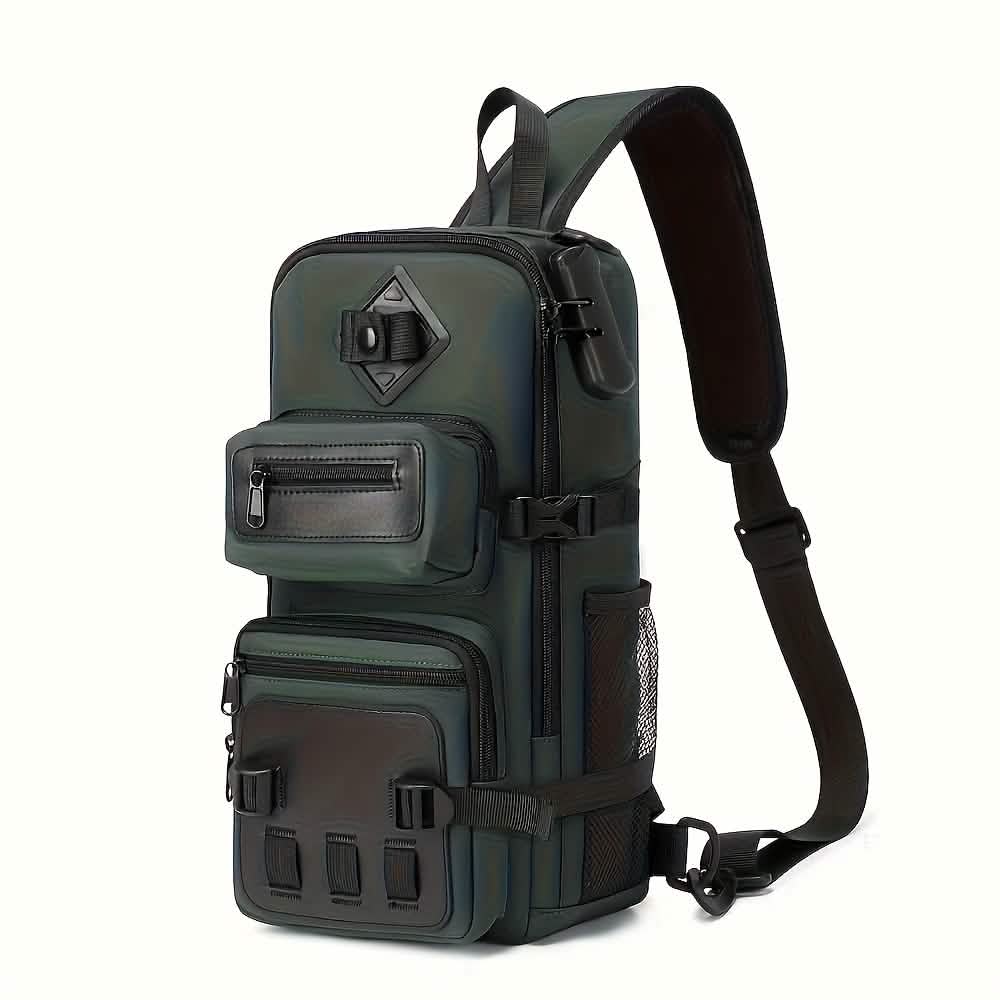 Anti-Theft Sling Bag Men Crossbody Chest Backpack USB Waterproof Travel Bag