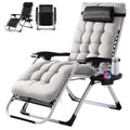 Zero Gravity Recliner Chair Foldable Patio Lounge w/Cup Holder & Cushion