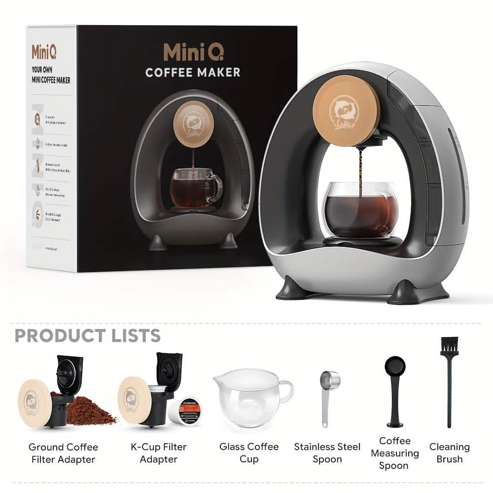 2 in 1 Single Serve Coffee Maker K Cup & Ground Coffee Brewer 4-8 Cup Size
