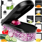 Vegetable Chopper Manual Food Prep Cutter Set