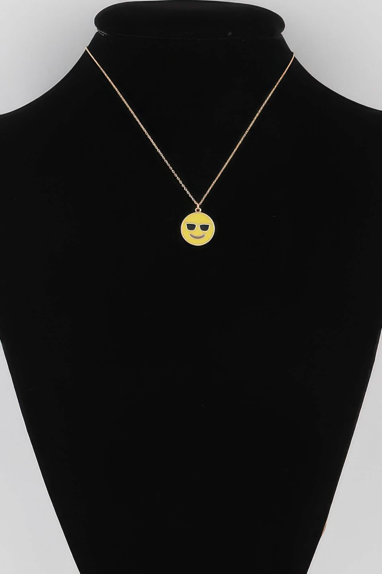 Sunglasses Face Emoji Necklace