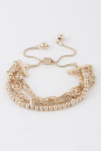 Beaded Smiley Face Chain Bracelet