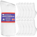 Cotton Non-Binding Diabetic & Circulatory Crew Socks (12-Pair)