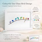Wall Art Picture Frame Sea Glass Bird Driftwood Coastal Display