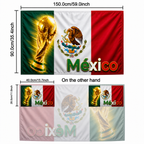 Wall Banner Soccer Fan Cape Mexico Flag Game Day Large